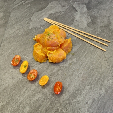CUBE DE DINDE MARINE AU CURRY (la part)